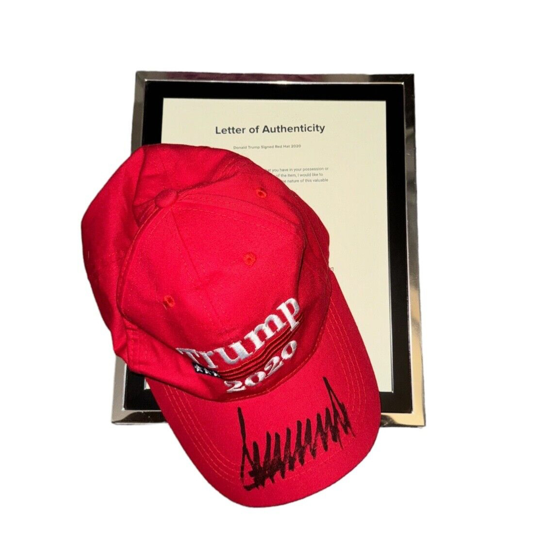 45th President Donald Trump Signed Hat with Full Letter of Authenticity 