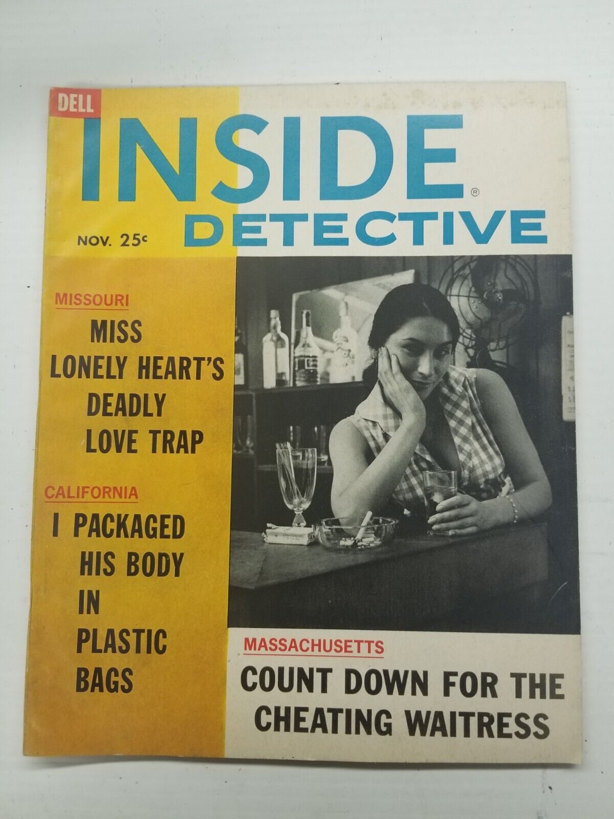 INSIDE DETECTIVE-NOV. 1961-BOMB-DEADLY TRAP-BODY IN BAGS-DOOMED-MURDERS G