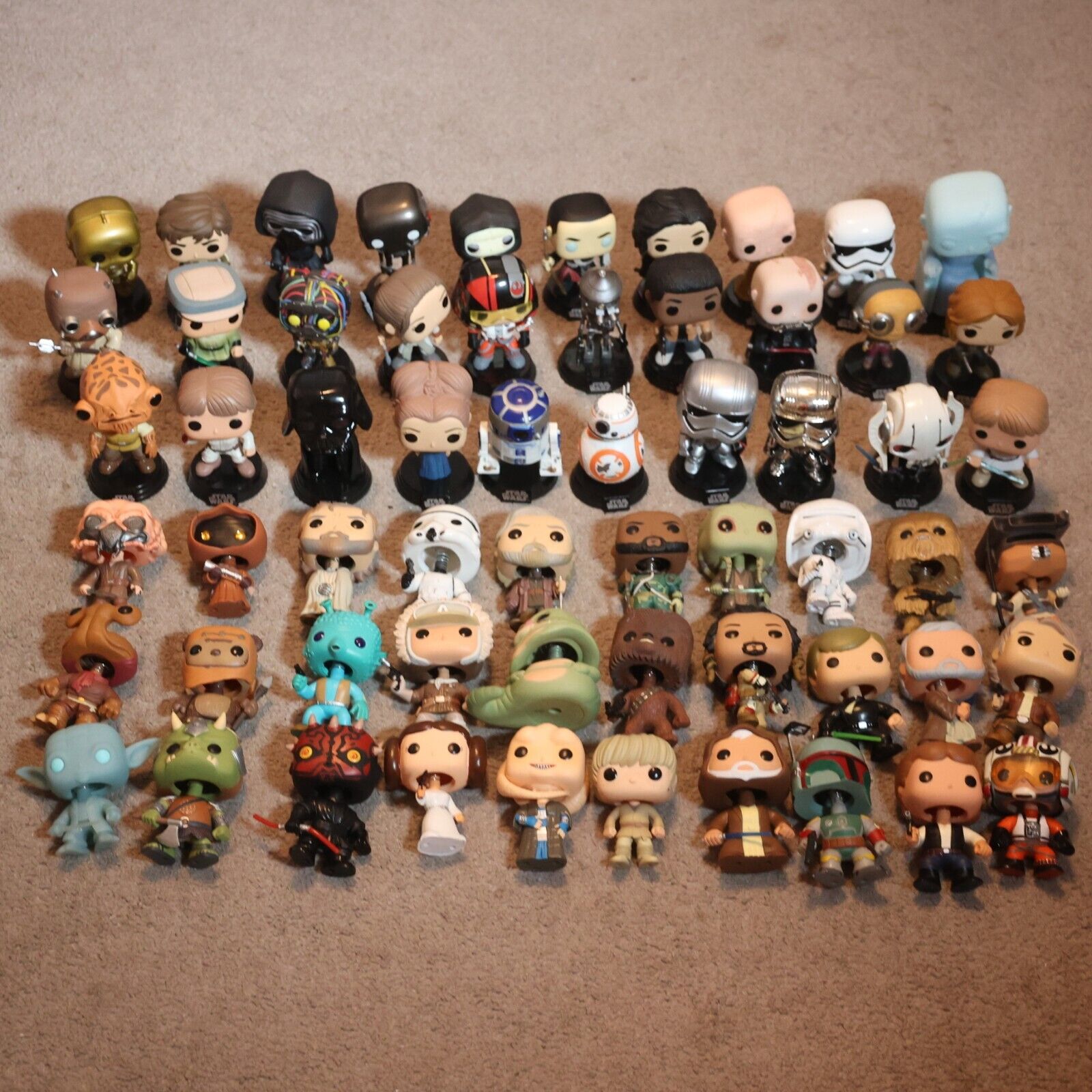 Funko Pop Star Wars Lot of 60 Figures OOB Loose - Dark Vader Yoda Luke Phasma et