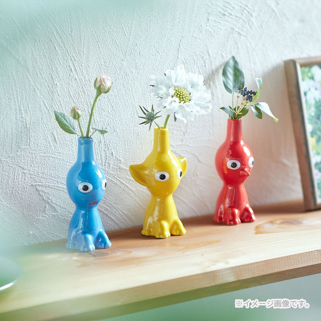 PIKMIN Vase for one flower Red & Blue & Yellow set of 3 Nintendo Tokyo Japan