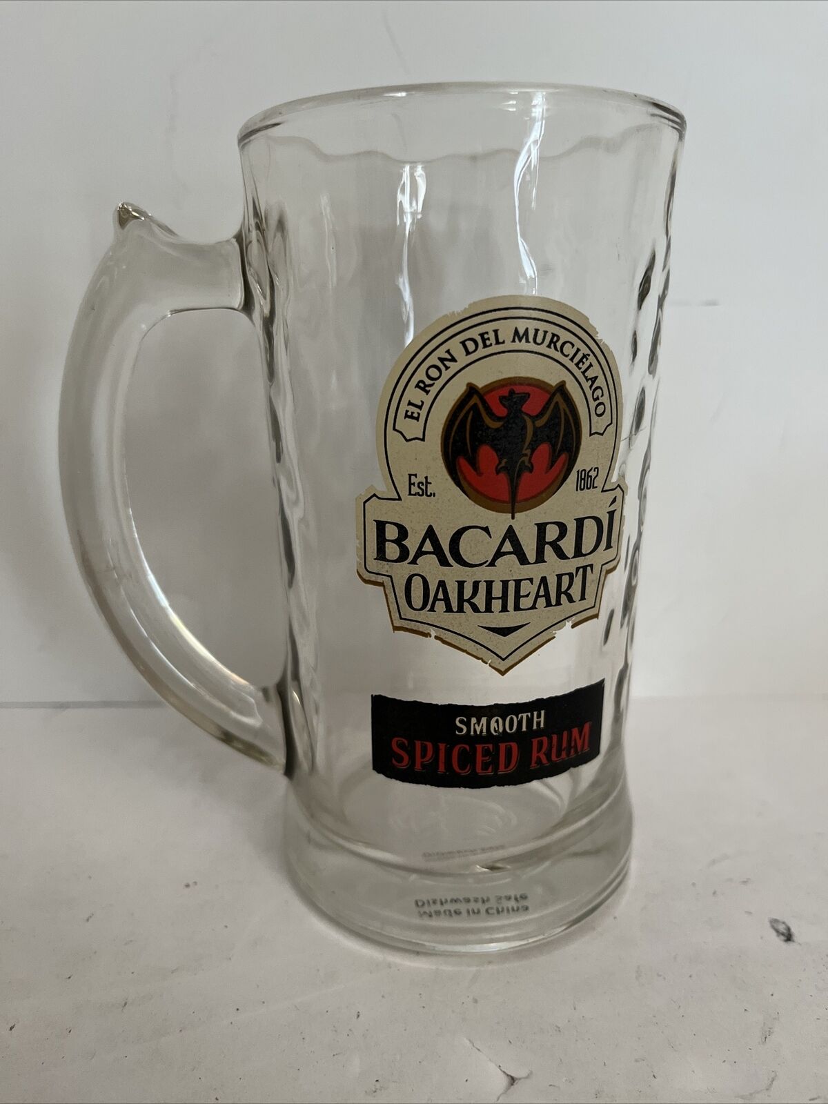 BACARDI Oakheart Smooth Spiced Rum Handled Mug 14 oz 6” Tall