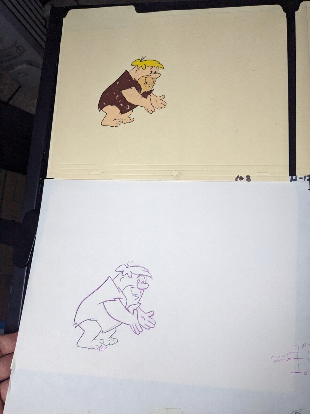 THE Flintstones Animation Cels  1971 Pebbles And Bam Bam Show Vintage Cartoon I9