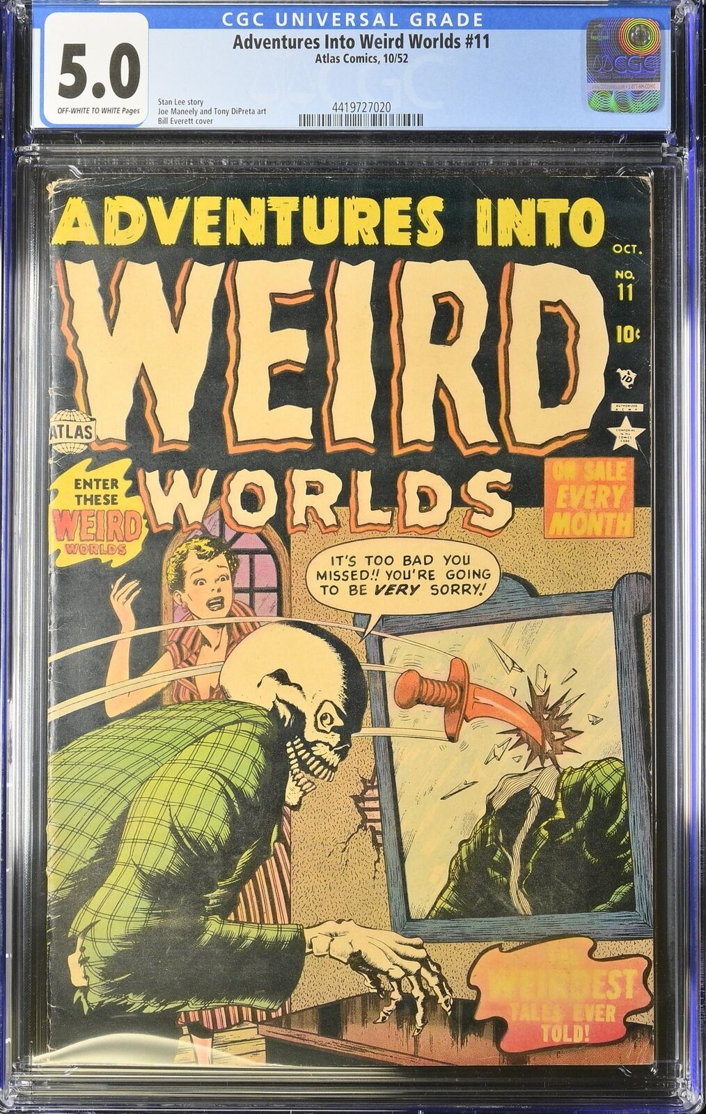 Adventures Into Weird Worlds #11 CGC VG/FN 5.0 Pre-Code Horror Marvel 1952