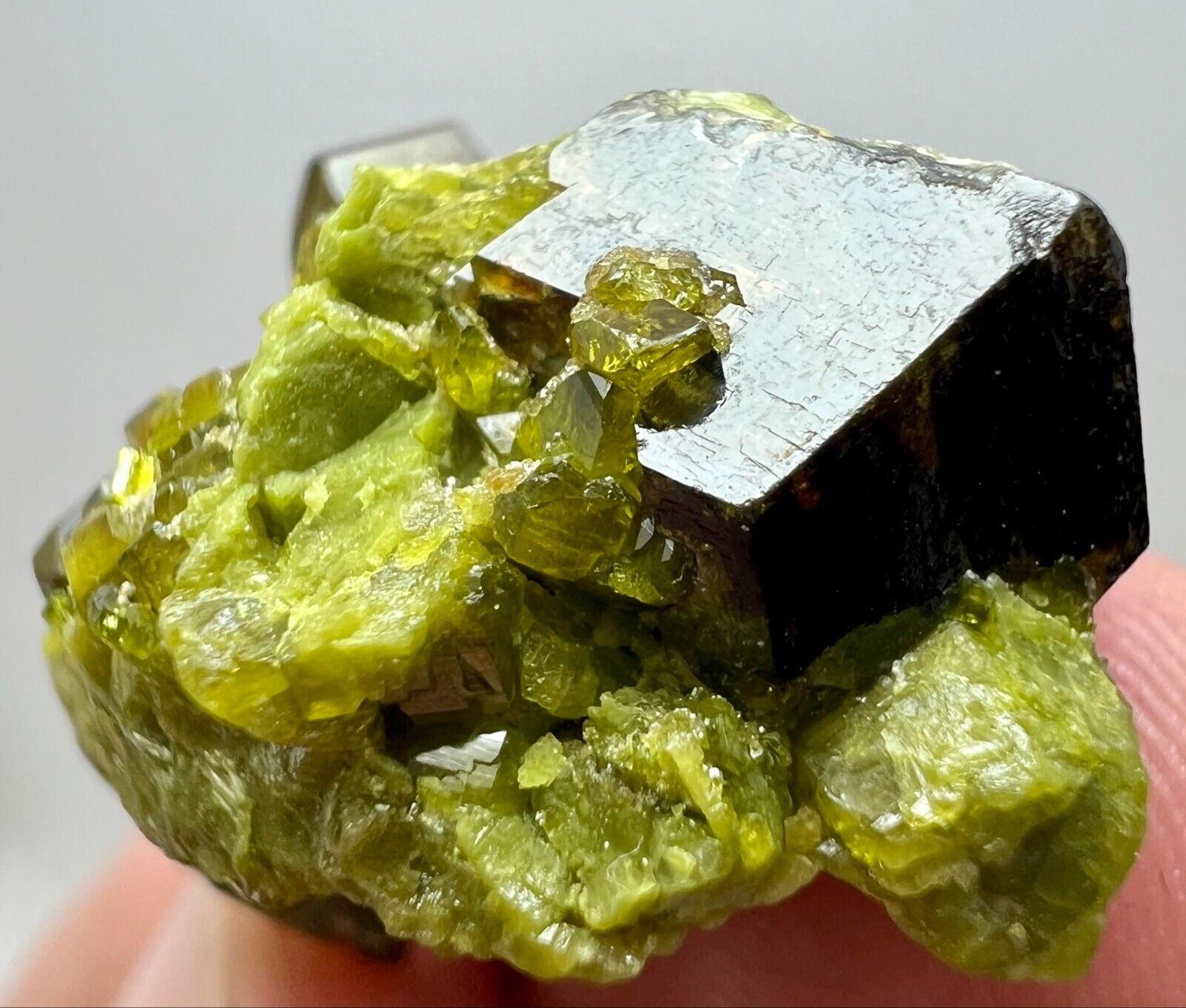 60 Carat Beautiful Vesuvianite/Andradite/Diopside Crystals From Afghanistan