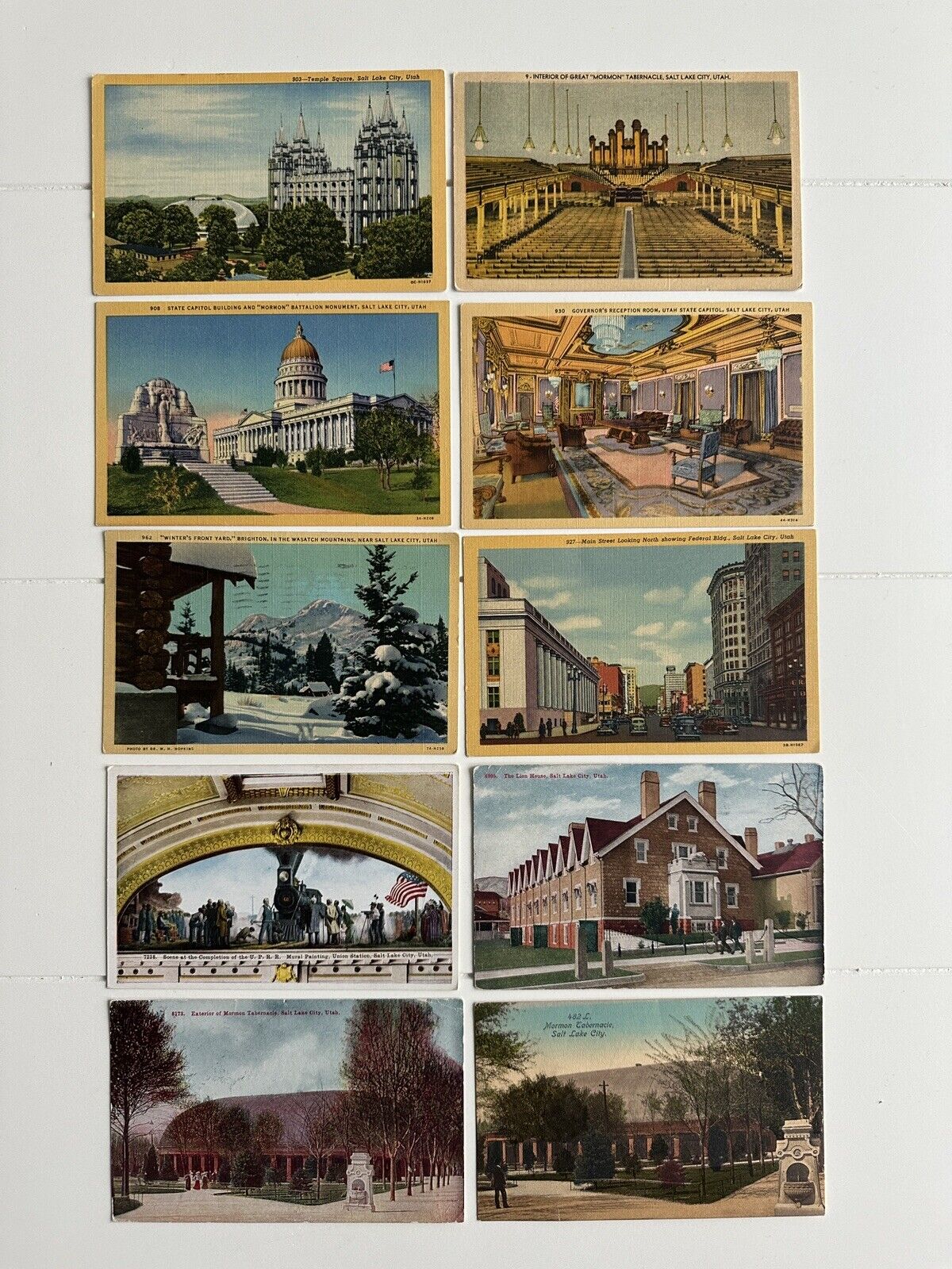 Salt Lake City Utah Vintage Postcards ~ Lot of 10