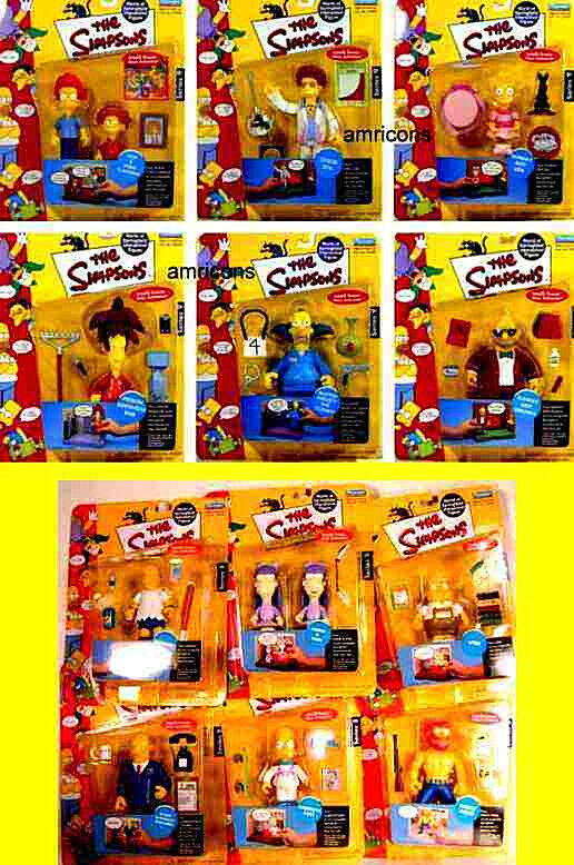 Simpsons Series 8 + Series 9 Sets 12 Action Figures New Playmates 2002 Amricons