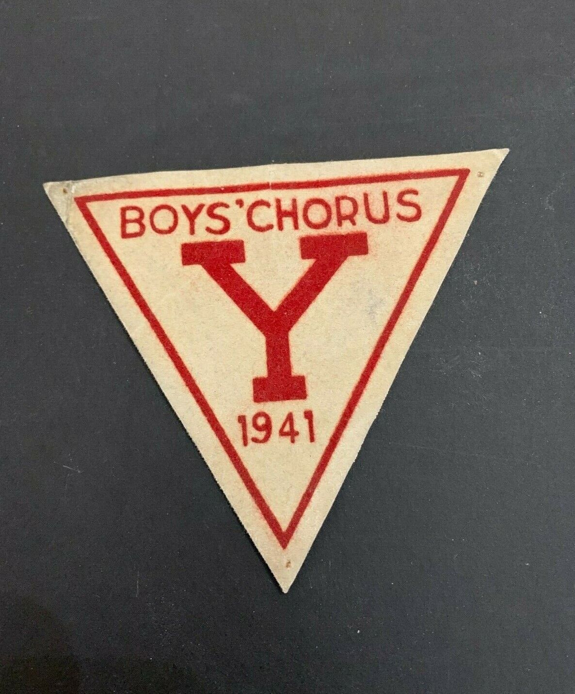 Vintage 1941 Boys Chorus YMCA Felt Patch