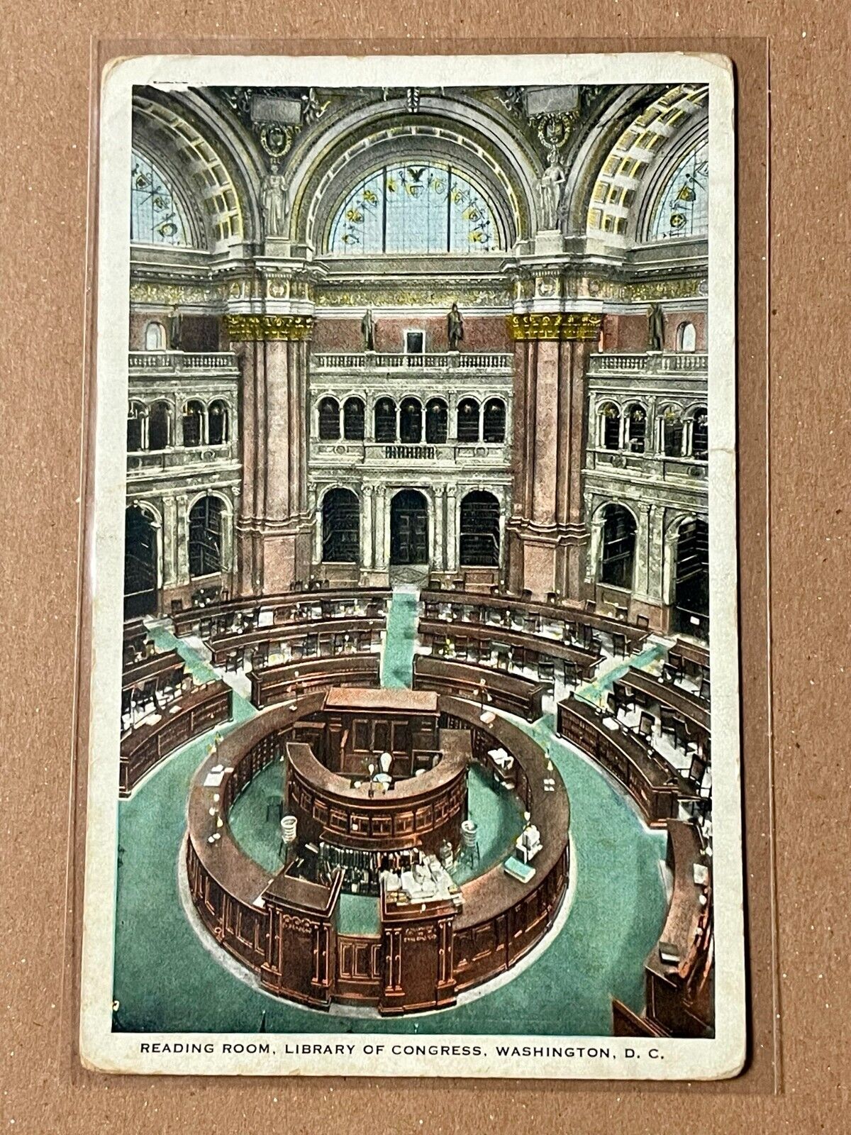Washington D.C. Reading Room Library Of Congress Vintage Postcard