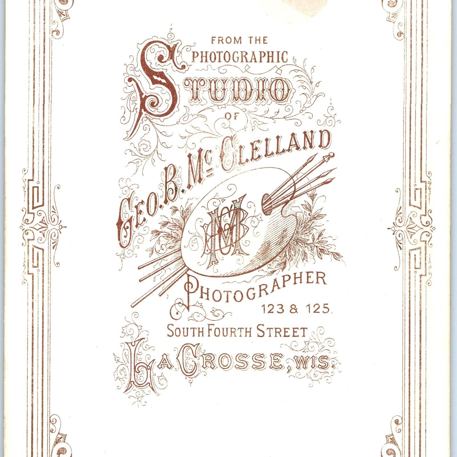 c1880s La Crosse, Wis Cute Young Lady Cabinet Card Photo Geo B McClelland B18