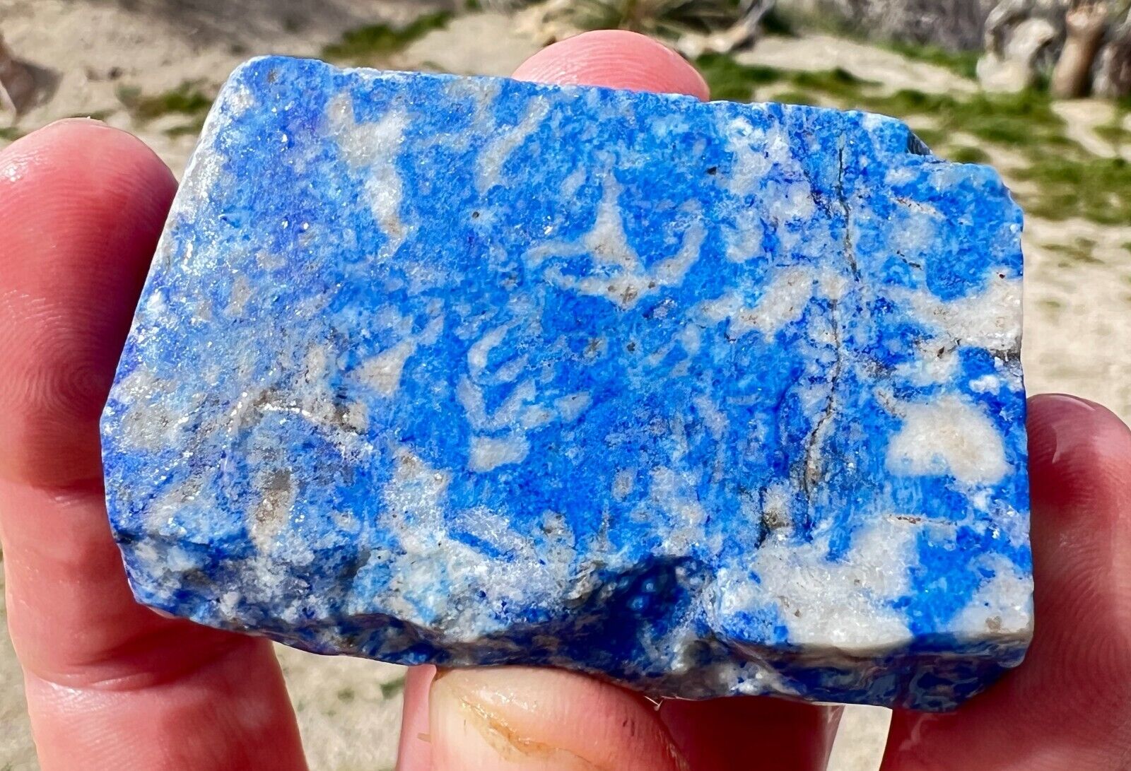 469cts Blue Lapis Lazuli Untreated Rough Raw Cut Lapidary Slab