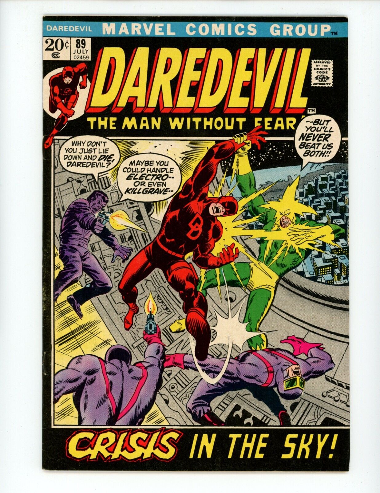 Daredevil #89 Comic Book 1972 VF- Gerry Conway Sal Buscema Marvel