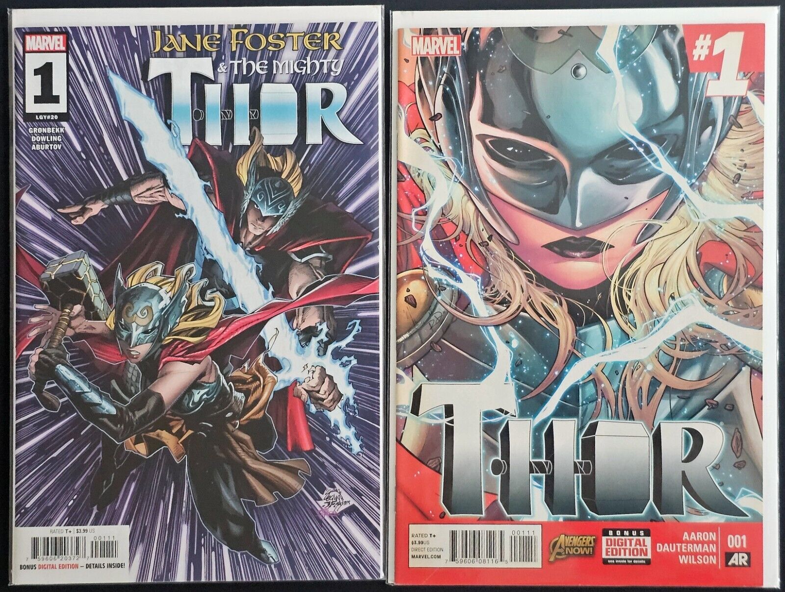 Thor #1 First Jane Foster Becomes New Thor 1st Printing 2014 NM + Bonus #1 2022