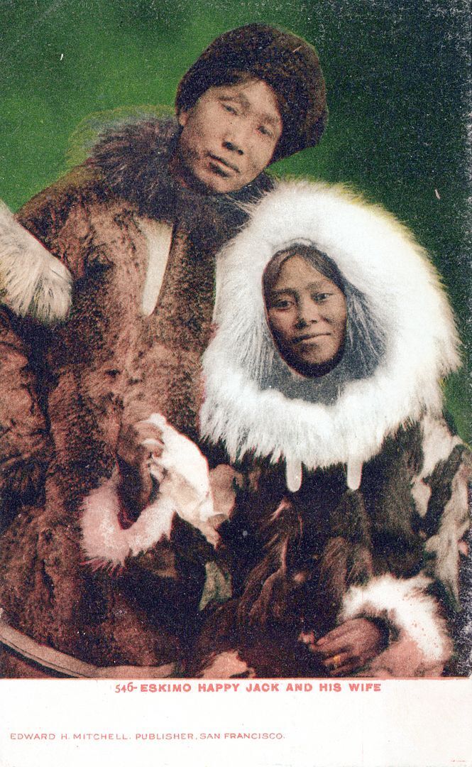 ALASKA AK - Eskimo Happy Jack And His Wife Postcard - udb (pre 1908)