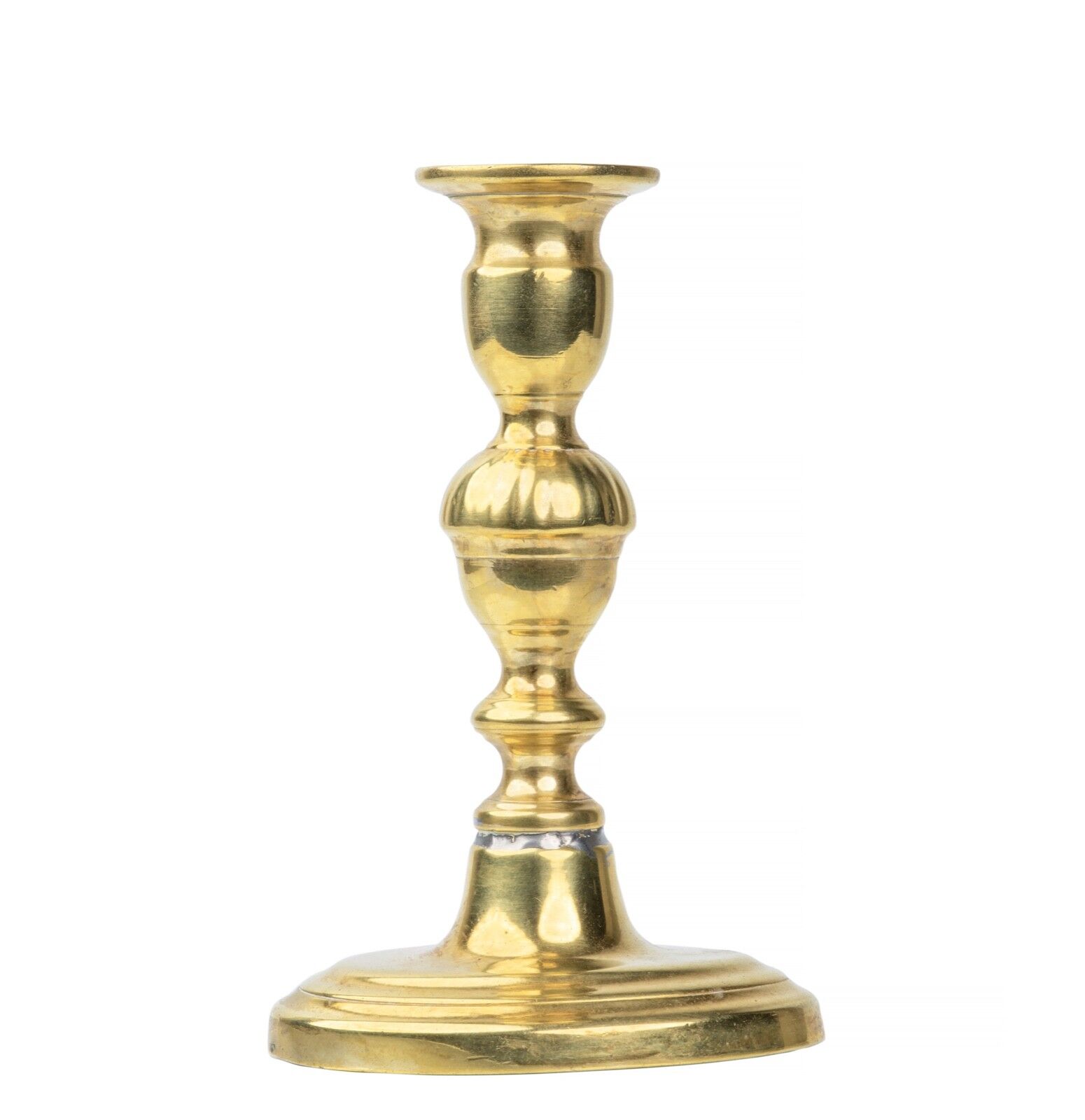 An Early Brass 18th/19th Century Candlestick