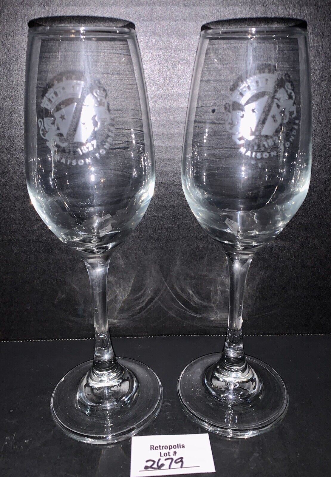 2 Grand Marnier French Liqueur Glasses Barware