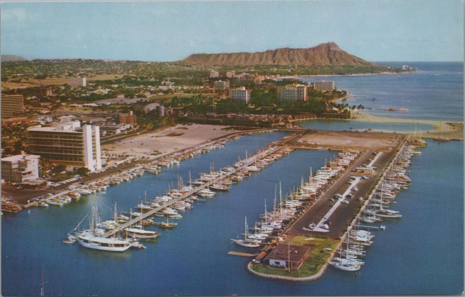 Postcard Honolulu Yacht Harbor Hawaii 