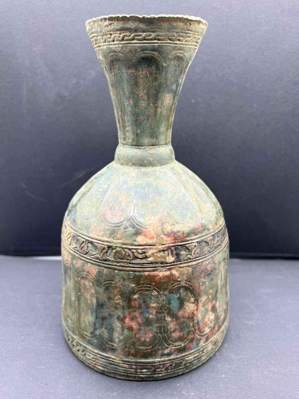 Collectable Antiquités Ancient Islamic Seljuk Bronze Perfume Bottle 10th Century