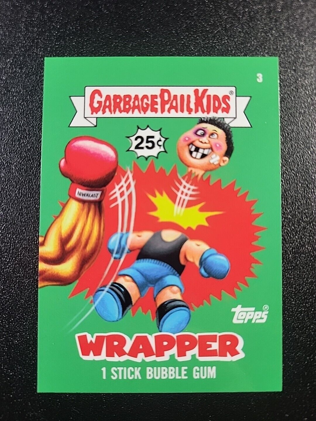 Wrapper Card 3 Mike Tyson\'s Punch Out Nintendo Spoof Garbage Pail Kids Game Over
