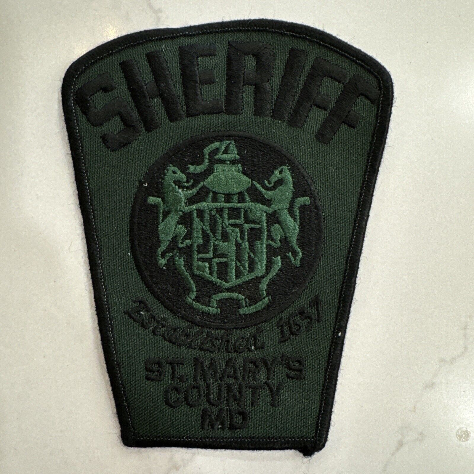 ST. MARY\'S  COUNTY Maryland SHERIFF\'S DEPT PATCH 5” Rare Vintage