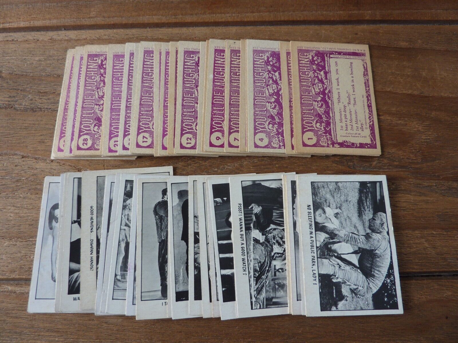 A&BC You\'ll Die Laughing B&W Cards from 1967 - VGC Pick & Choose Your Cards