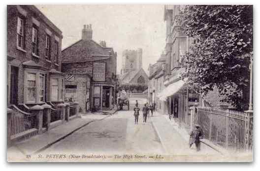 A5 Photo Gloss Print Broadstairs High St St Peters 1908