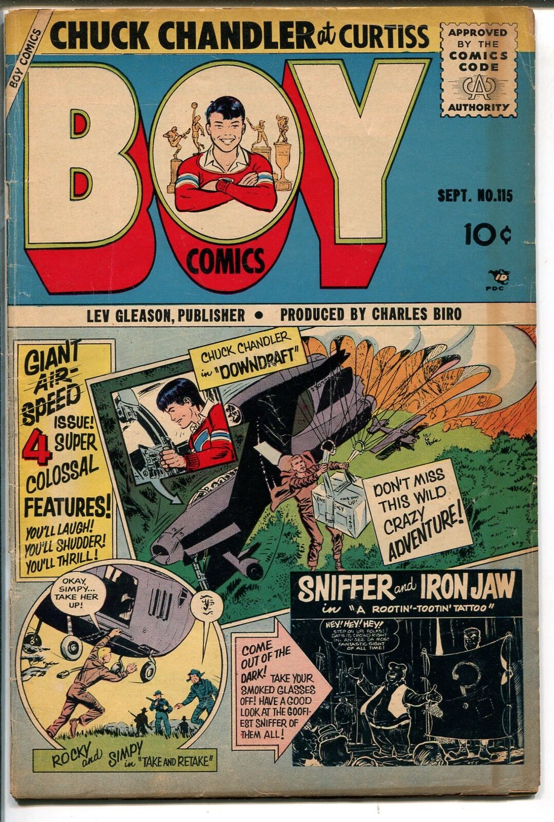 Boy #115  1955 - Lev Gleason  -VG - Comic Book