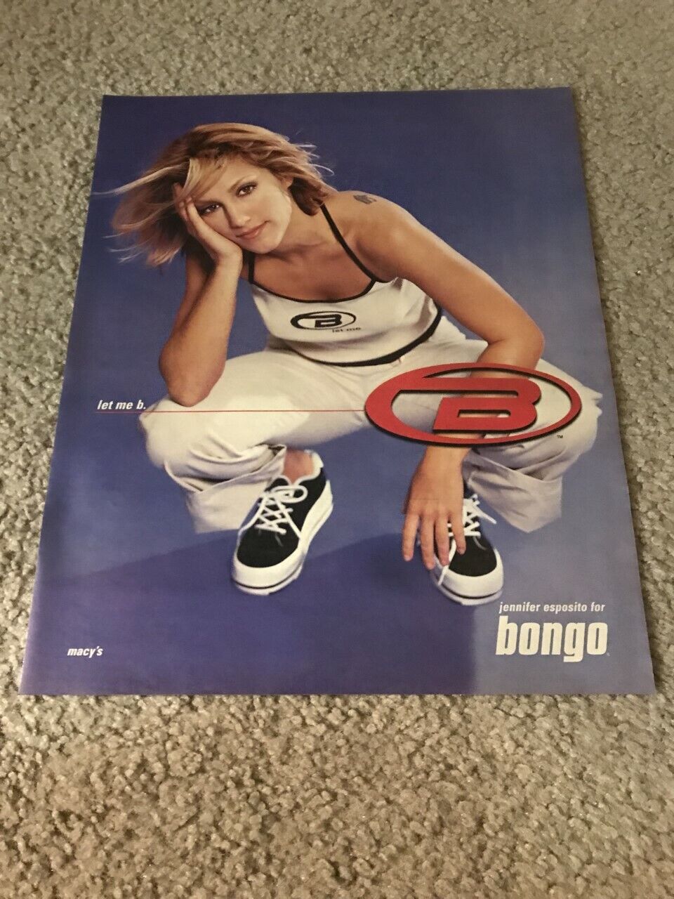 Vintage 1999 Actress JENNIFER ESPOSITO BONGO Shoes Poster Print Ad 1990s NCIS