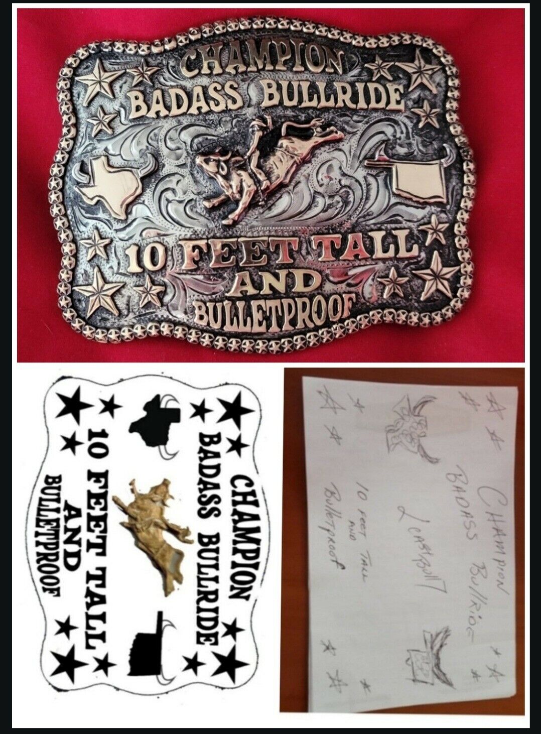 Customizable JUDGE SMITH Silver CALF ROPING  Rodeo Champion Buckle #05