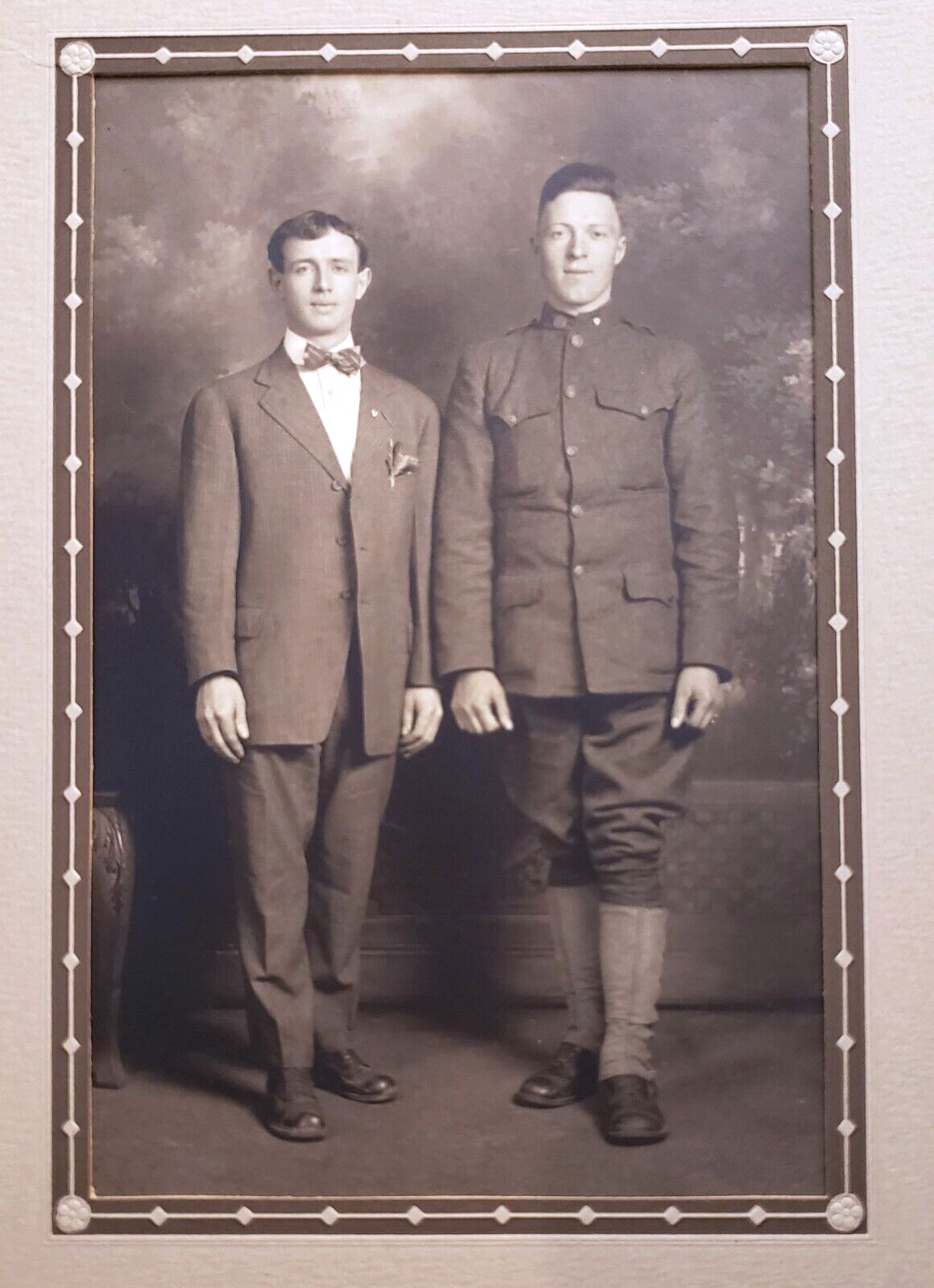 WW1 Era Military US Soldier in Uniform Studio Photo | Wallace, Idaho ID