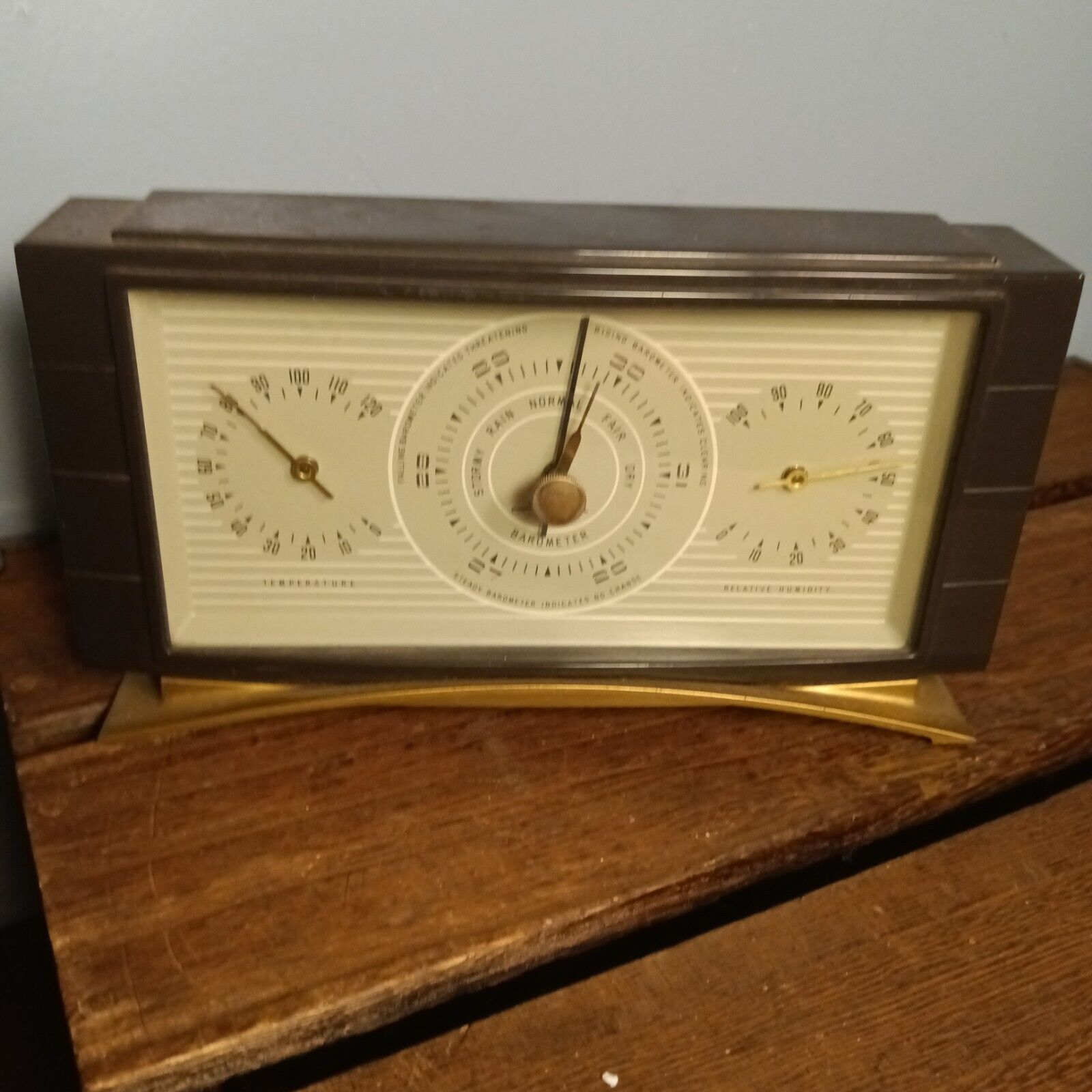 Vintage Airguide Weather Station - Barometer, Temperature, Humidity, Art Deco