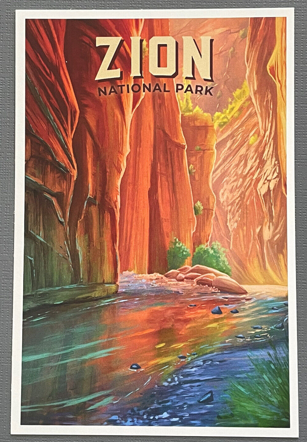Zion National Park, Utah - The Narrows - Lantern Press Postcard