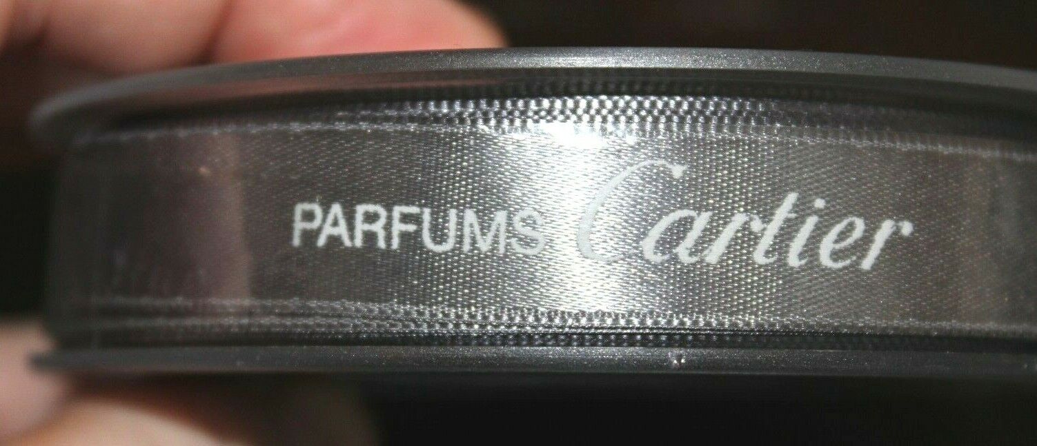 Vintage Cartier Parfums Gray Ribbon - Approx 10-11 FEET LONG (Approx 3.5yd) NIP