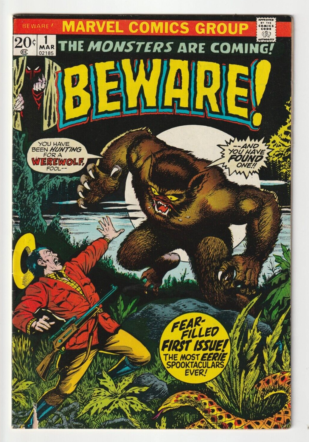 Beware The Monsters Are Comics #1 (Marvel Comics 1973) FN+ Jack Kirby Horror