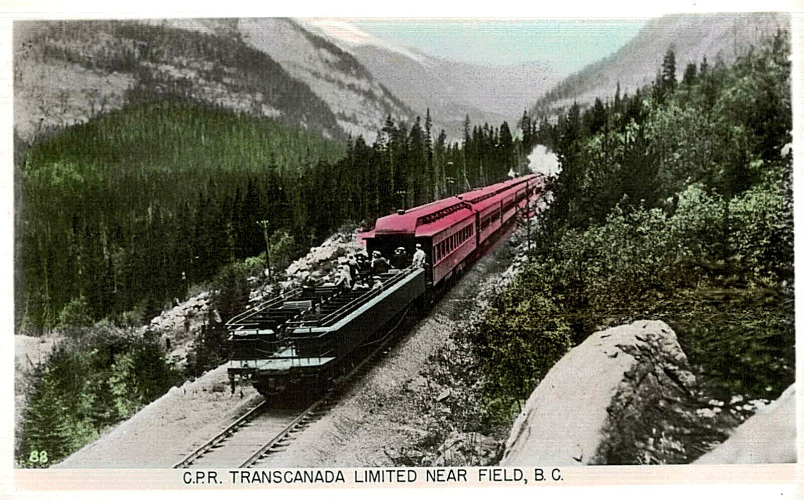 VIntage Postcard-C.P.R. Transcanada Limited near FIeld, B.C. Canada