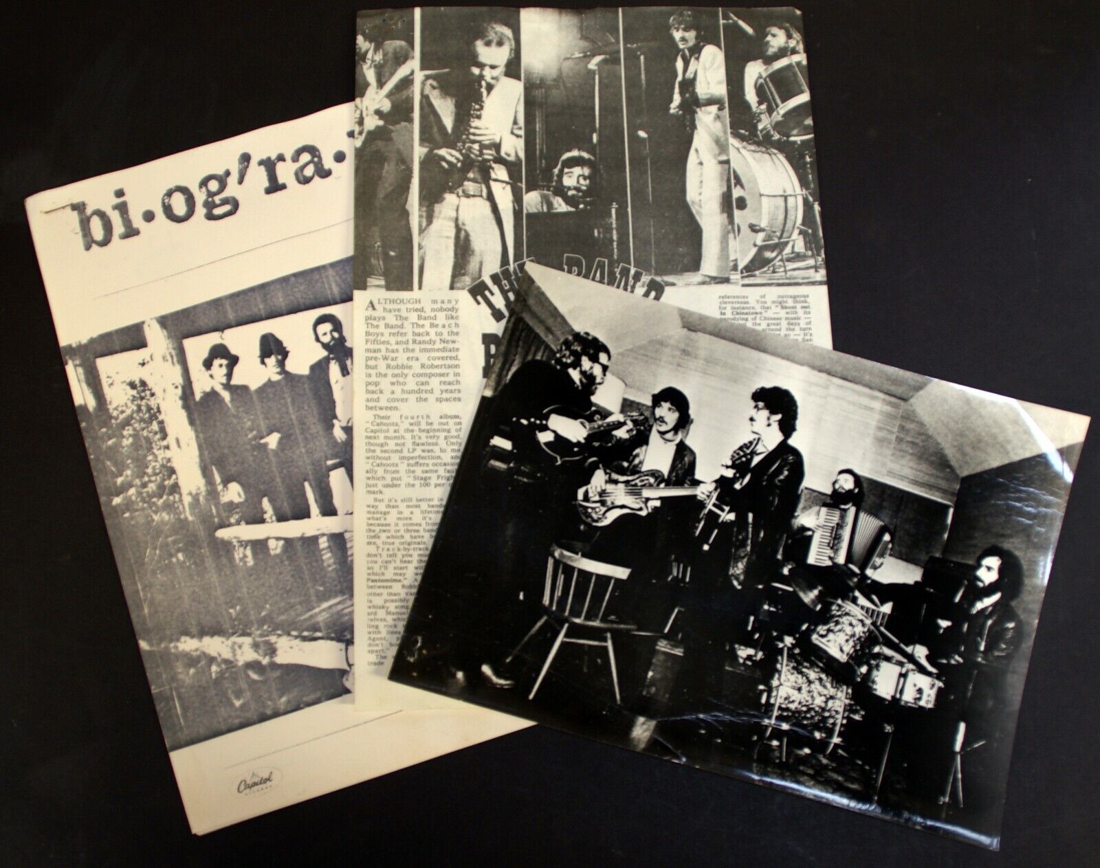 Bob Dylan The Band Orig Vintage Press Release Capitol Records Promo June 1968