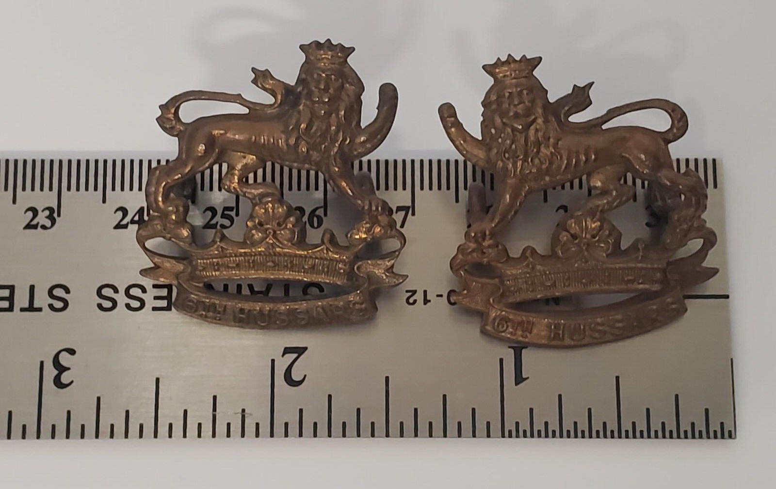 6th Duke of Connaught's Royal Canadian Hussars Collar Badge Pair