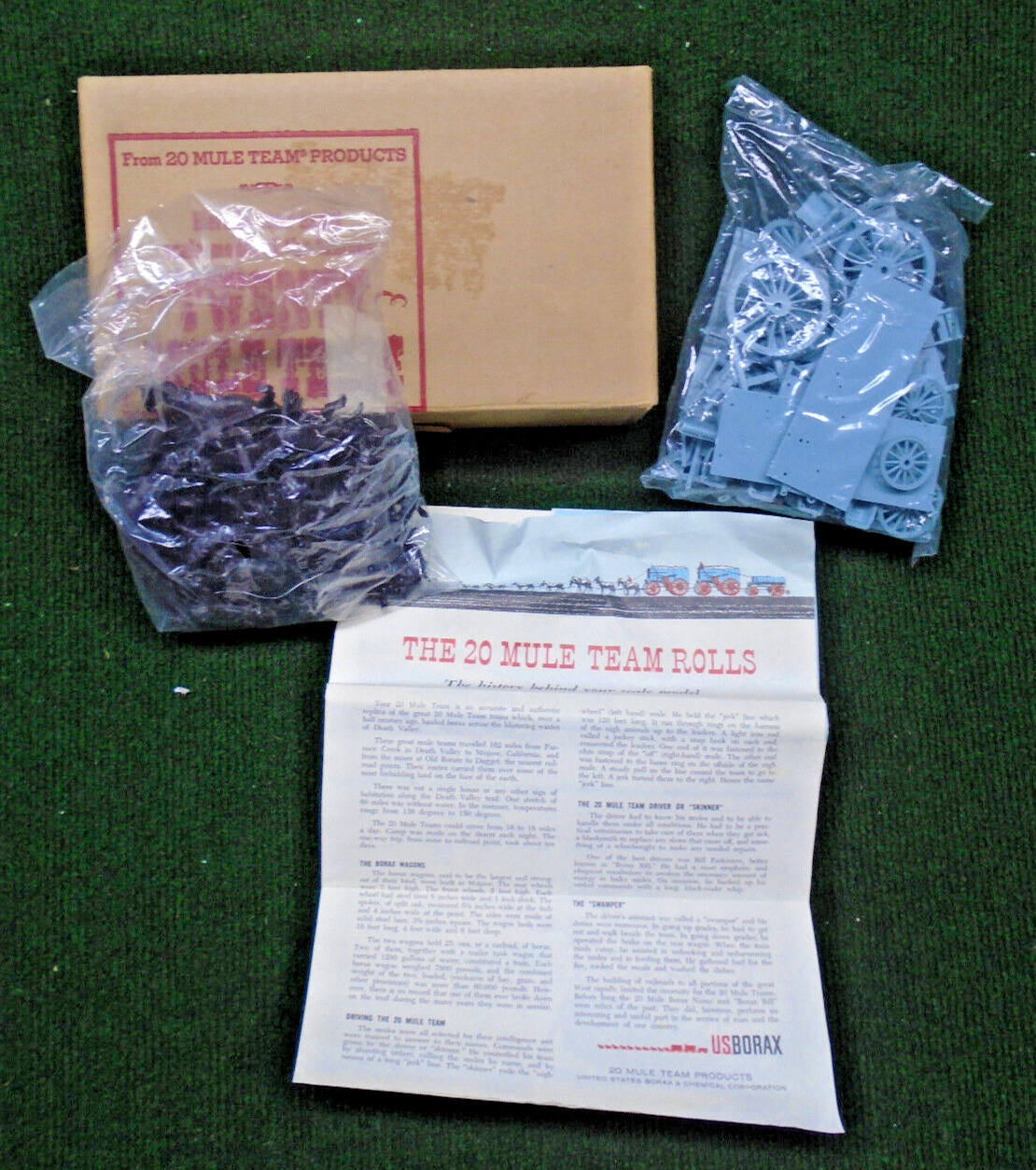 \'20 Mule Team Rolls\' Scale Model Kit New Open Box Sealed Contents -Ving (50000)