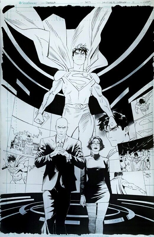 Superman Son of Kal El #11 original cover art by Dan Mora