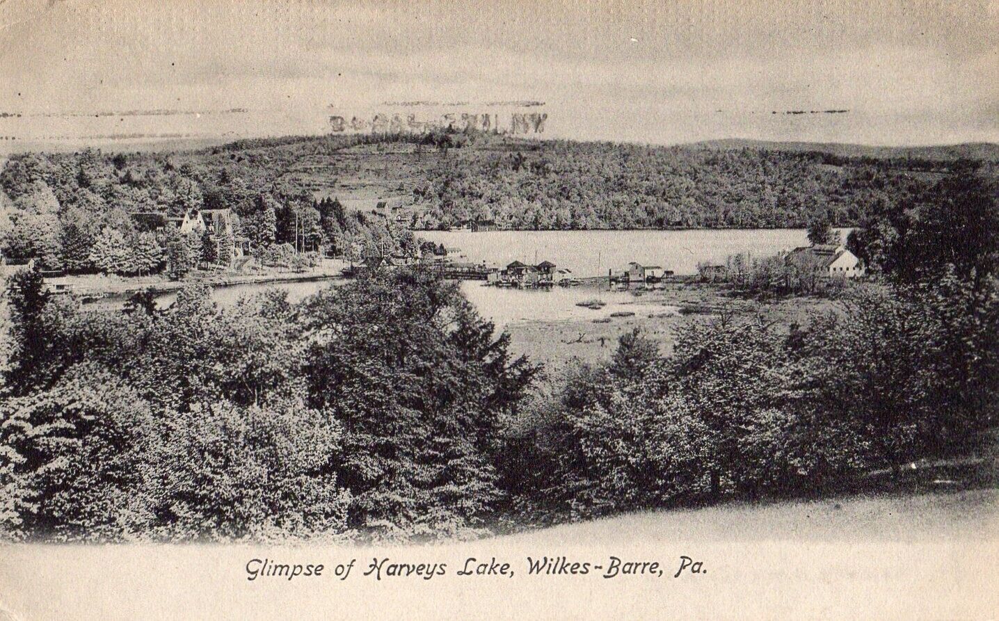 Glimpse of Harveys Lake in Wilkes Barre PA 1906