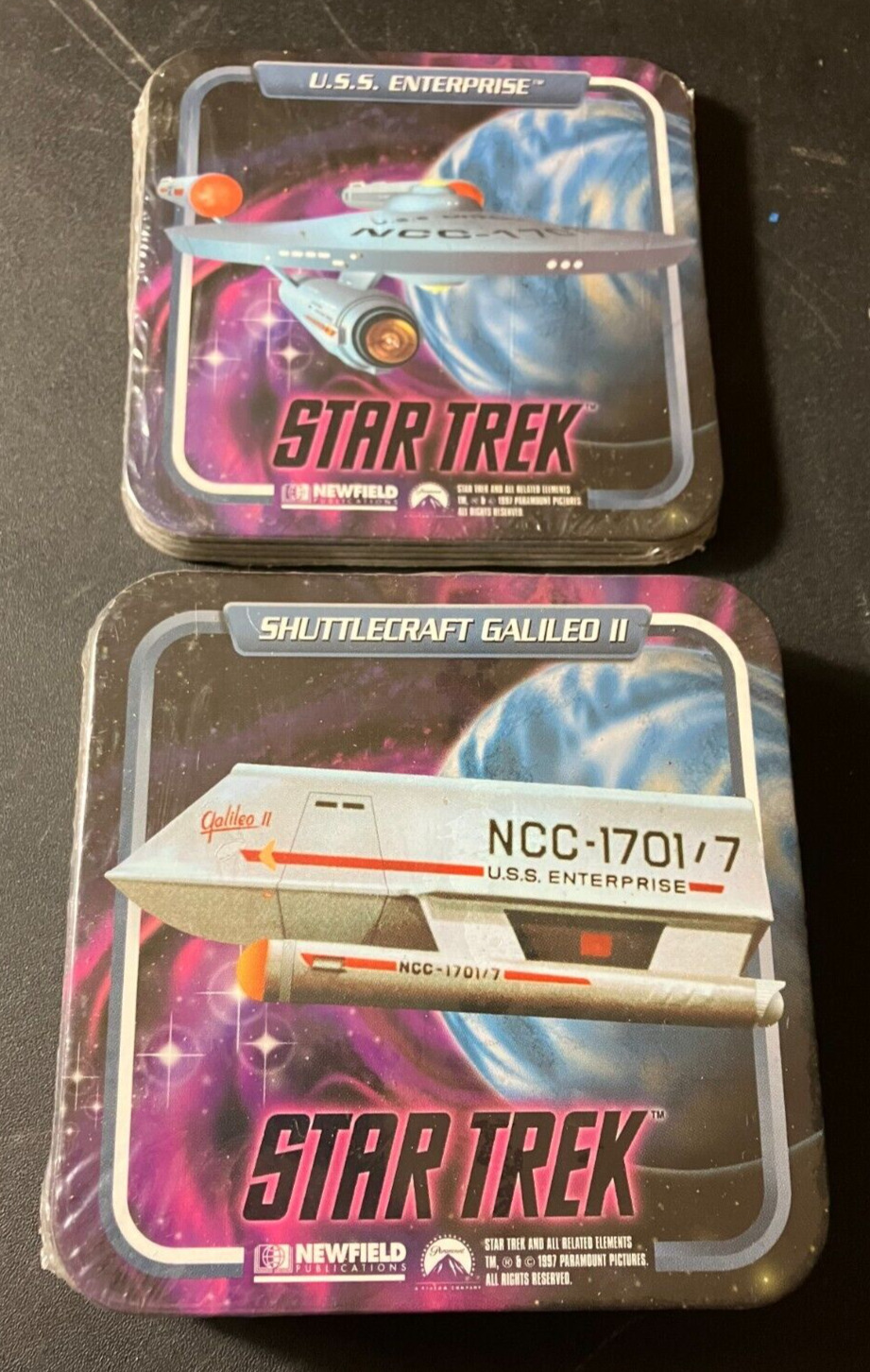Vintage 1997 Star Trek Coasters Set Of 16 - TOS, DS9, TNG, Voyager  STILL SEALED