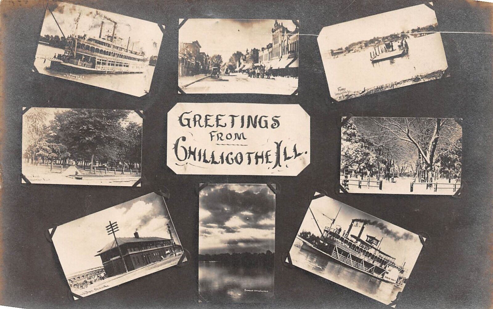 RPPC Chillicothe Illinois Multi-View Photo 1919 Postcard