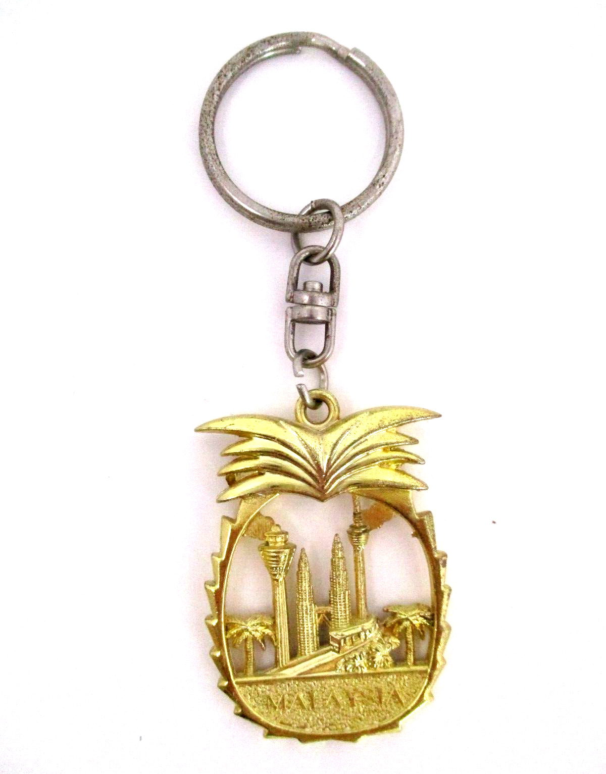 Malaysia Keychain Souvenir Pineapple Shaped Key Ring Travel Collectible