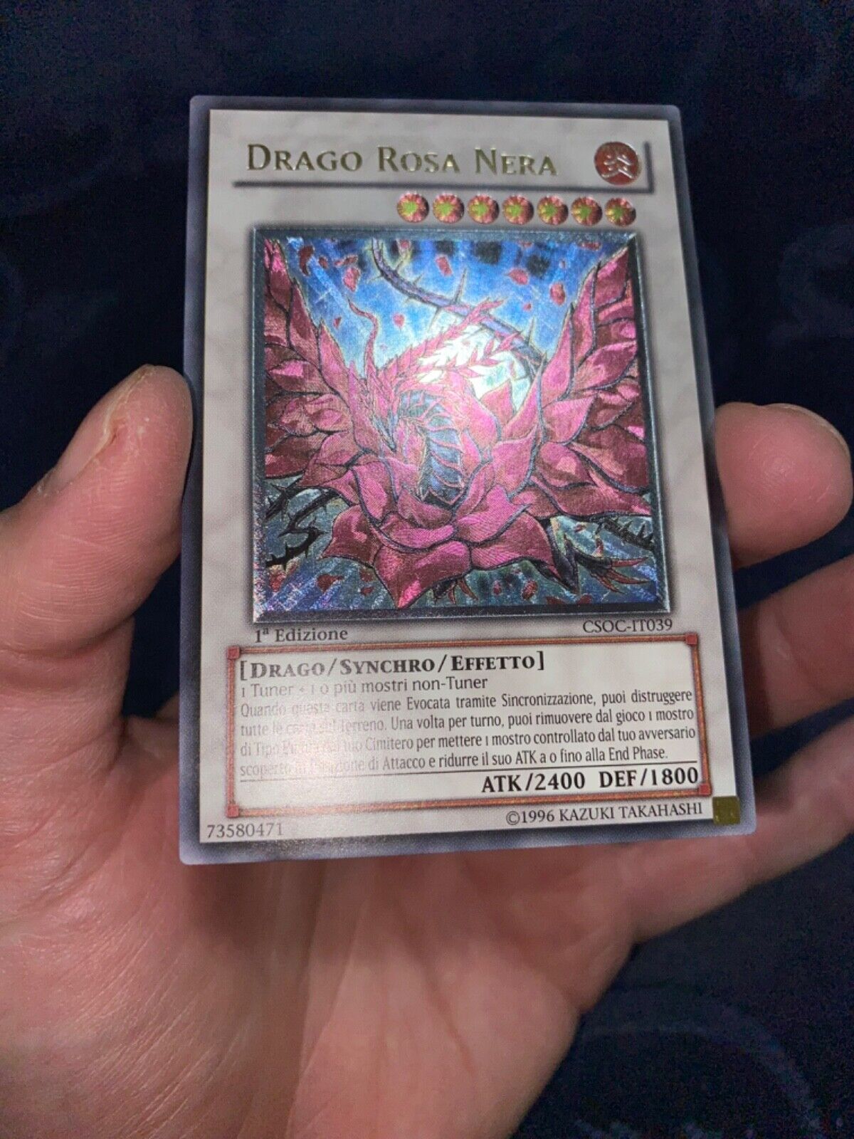 2008 YuGiOh Black Dragon Pink CSOC-IT039 Ultimate Rare 1st Edition ITA