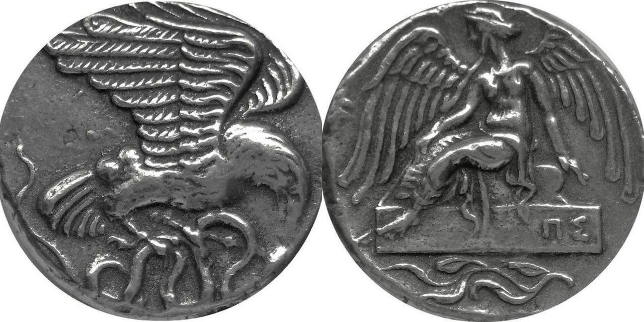 Nike Eagle, Goddess of Victory, Fast Runner, Greek REPLICA REPRODUCTION COIN