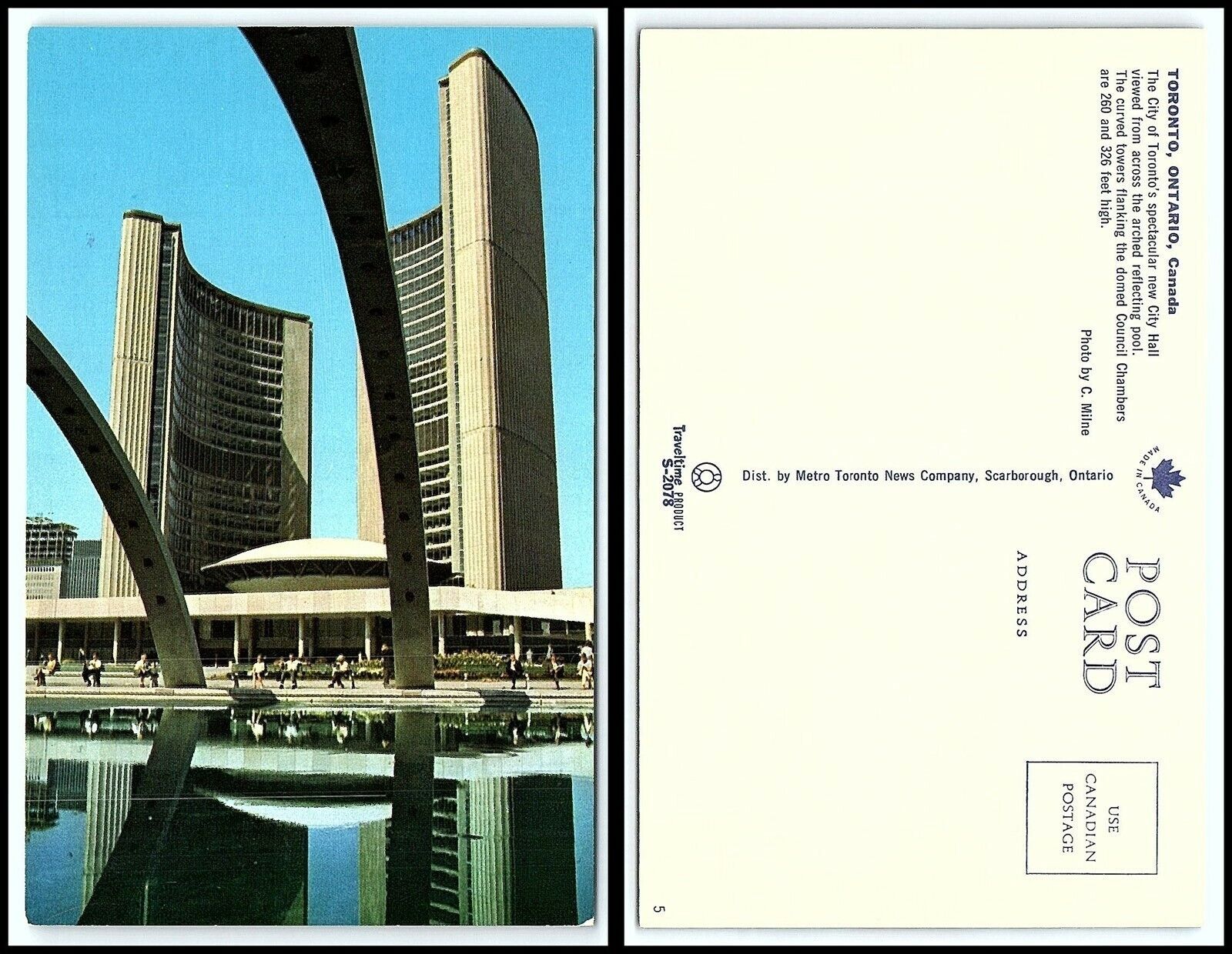 CANADA Postcard - Toronto, City Hall O30