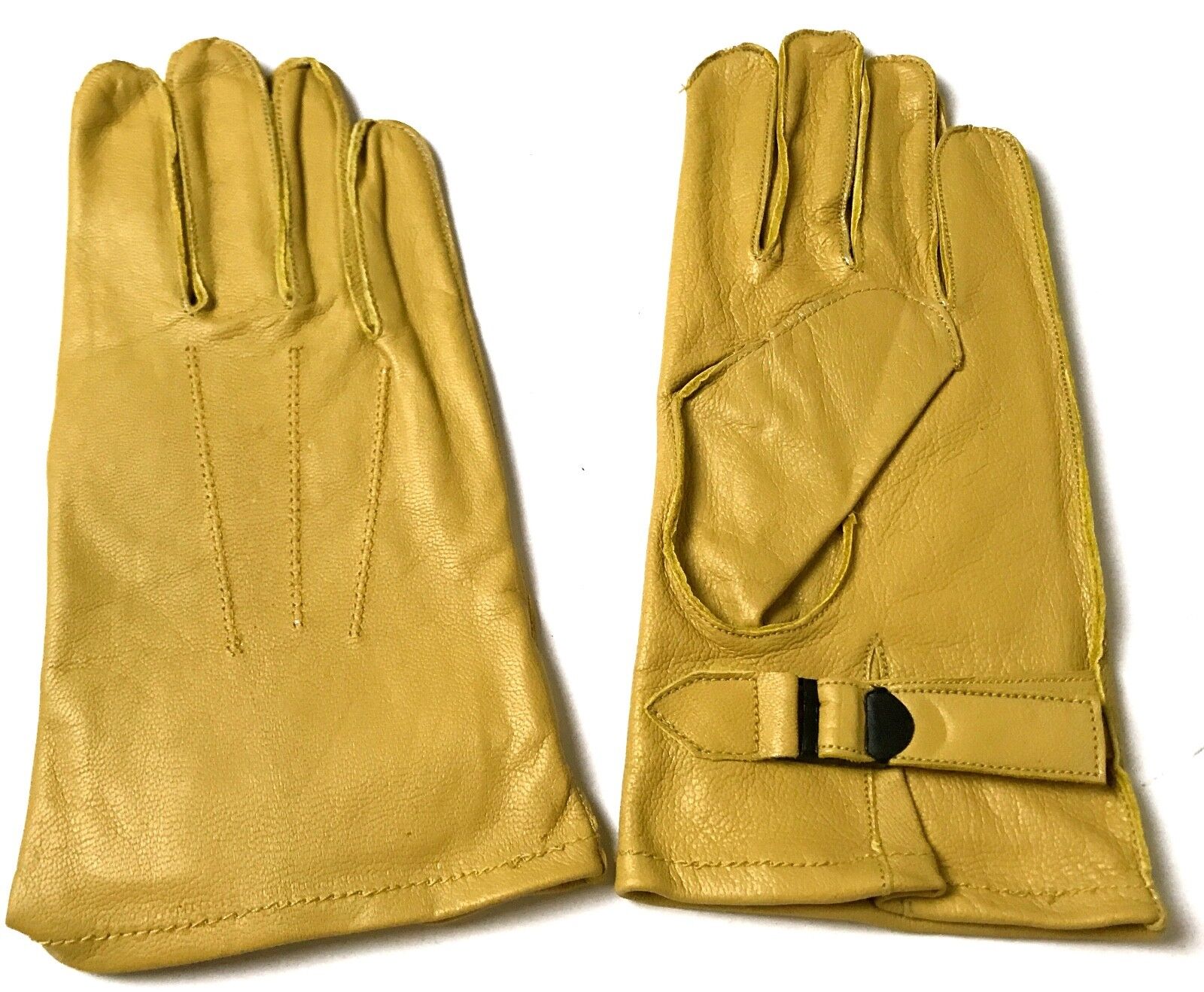  WWII US ARMY SHERMAN TANK TANKER LEATHER WORK GLOVES-LARGE