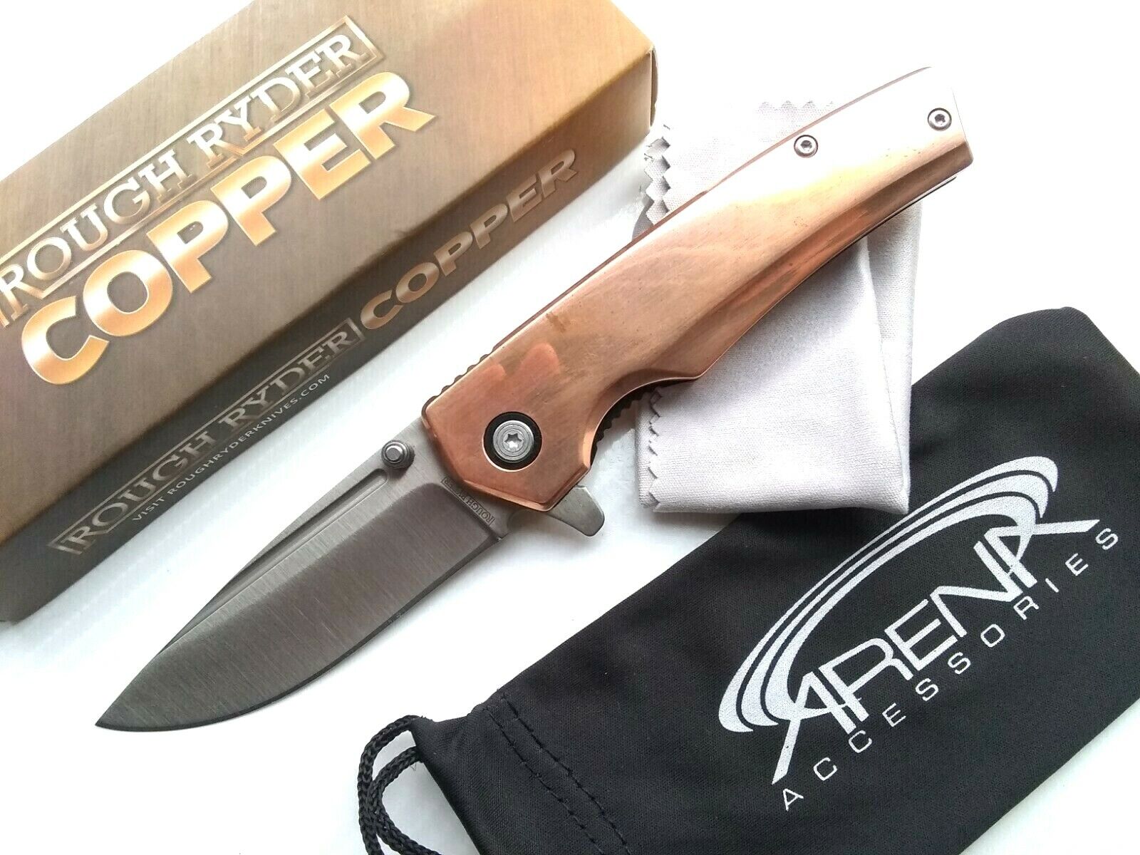 Japanese VG-10 Steel Pocket Knife Manual Ball Bearing Flipper Real Copper Scales