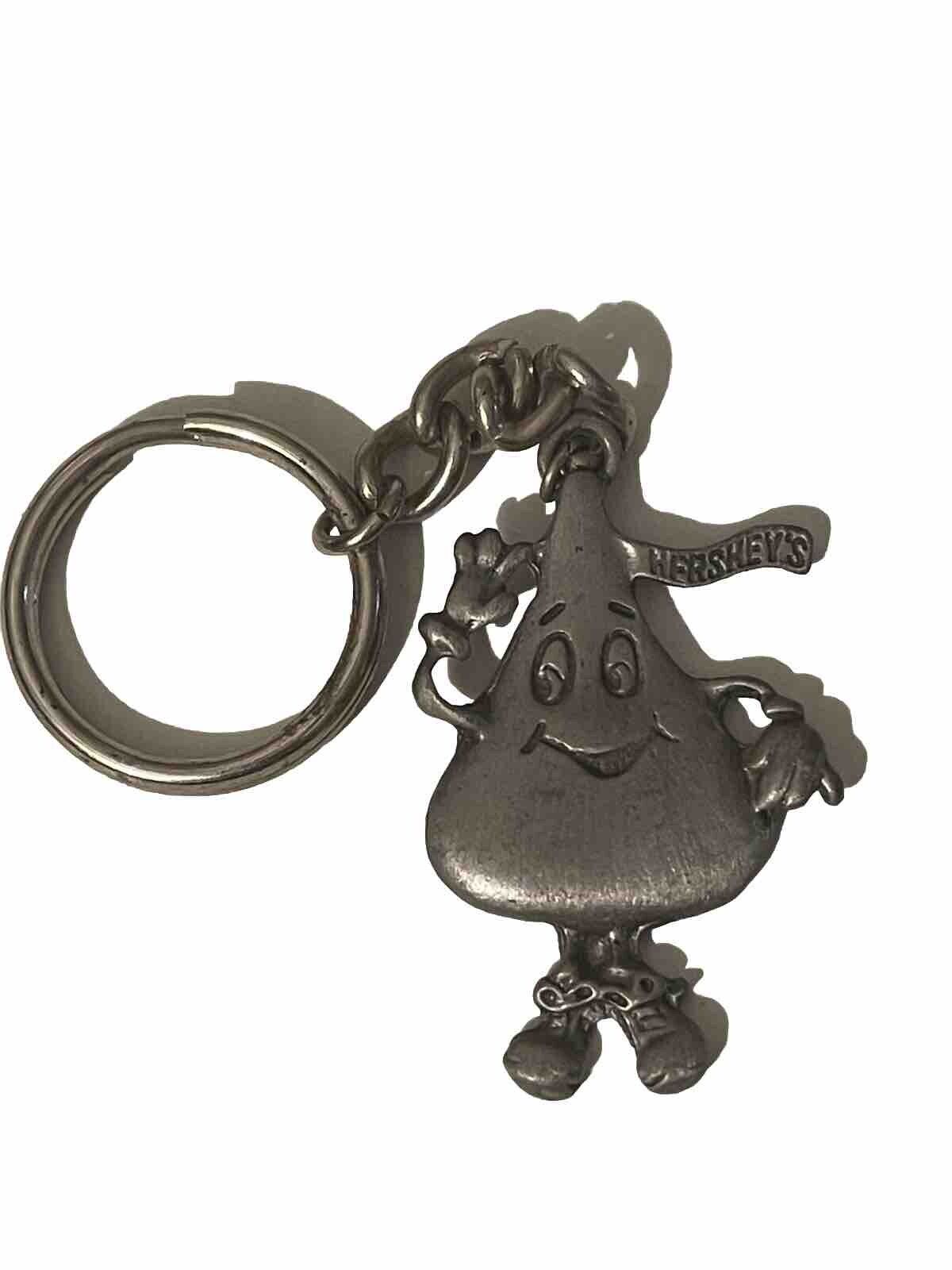 Vintage 1995 HERSHEY\'S Kiss Chocolate Mascot Heavy Metallic Key-Chain Rare HTF