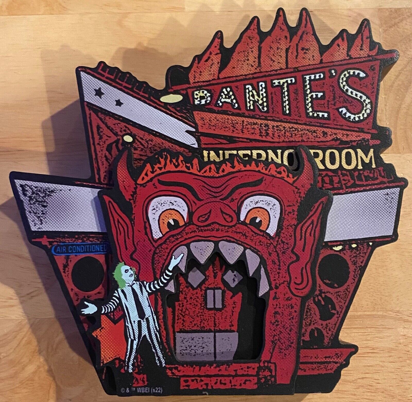 Beetlejuice Dante’s Inferno Room Wood Sign Collectible DAMAGED