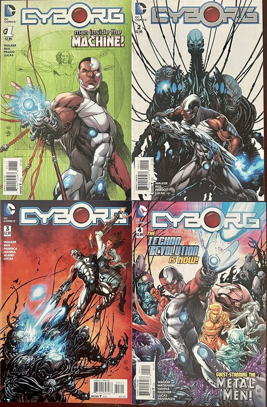 4 issue lot ~ DC Cyborg #1 + 2 + 3 + 4 (2015)